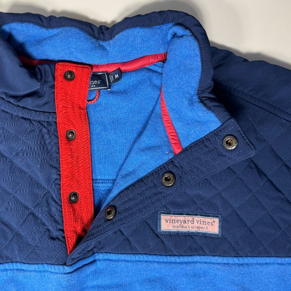 Vineyard Vines Quilted Pullover Partial Snap - Ro… - image 4